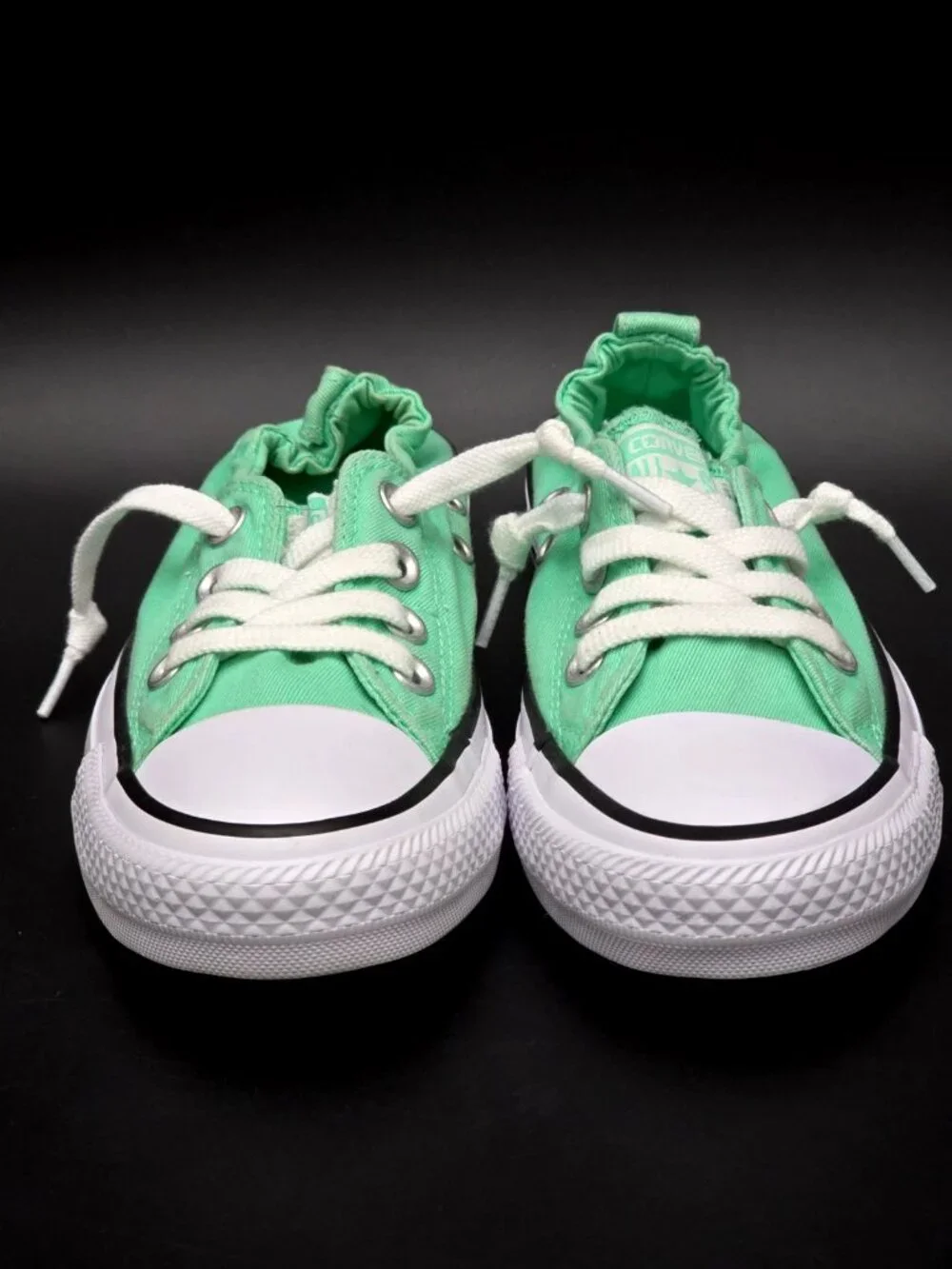 Converse Shoreline Elastic Back Canvas Mint Green Slip-On Sneakers Women's SZ 5 - Picture 4 of 12